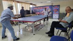 Ajang Silaturahmi dan Sinergi, Turnamen Tenis Meja PWI Dibuka dengan Laga Eksibisi